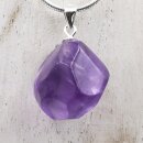 Amethyst Trommelstein facetiert mit Stiftöse aus...