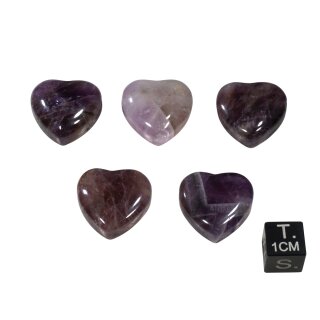 Amethyst Herz gebohrt ca. 20mm VE5St.