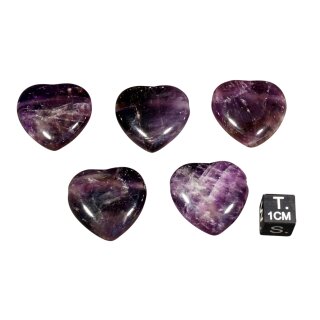 Amethyst Herz gebohrt ca. 25mm VE5St.