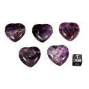 Amethyst Herz gebohrt ca. 25mm VE5St.