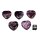 Amethyst Herz gebohrt ca. 25mm VE5St.