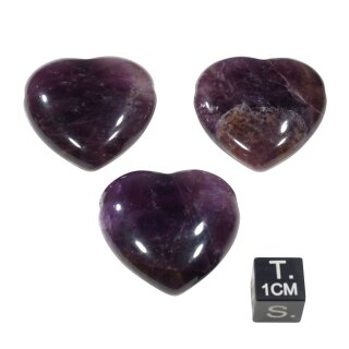 Amethyst Herz gebohrt ca. 30mm VE3St.