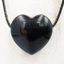 Obsidian schwarz Herz gebohrt ca. 30mm VE3St.