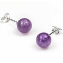 Amethyst Ohrstecker Kugel ca. 0,8cm, 92,5er Silber VE6St.