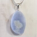 Chalcedon blau Drusy mit Stiftöse aus 92,5er Silber