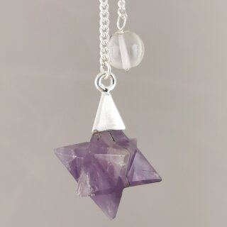 Amethyst Merkaba Pendel ca. 20mm