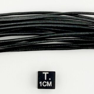 Lederband schwarz ohne Verschluss Ø ca. 1,5mm, Länge ca. 100cm VE25St.
