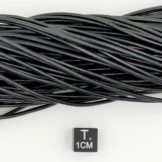 Lederband schwarz ohne Verschluss Ø ca. 1,5mm, Länge ca. 100cm VE100St.