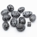 Schneeflockenobsidian Trommelstein gebohrt bis ca. 16g