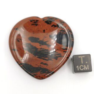 Mahagoniobsidian Herz/Daumenstein ca 40x40mm