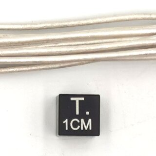 Lederband weiß metallic ohne Verschluss Ø ca. 1,5mm, Länge ca. 100cm VE10St.
