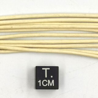 Lederband pastellgelb ohne Verschluss Ø ca. 1,5mm, Länge ca. 100cm VE10St.