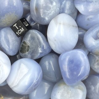 Chalcedon blau Trommelstein ca. 20-30mm VE250g