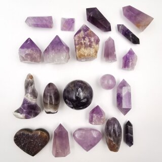 Amethyst "gemischte Formen" Lot VE 21 St.