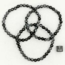 Schneeflockenobsidian Armband Kugel fac. ca. 0,6 / 19cm