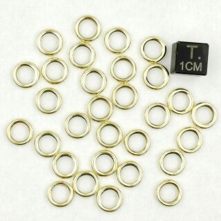 Ring geschlossen Ø ca. 8mm aus 92,5er Silber vergoldet VE30St.