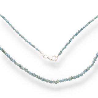 Diamant Kette  blau beh.Splitter ca. 0,2-0,4 / 45cm