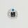 Bergkristall mit Apatit blau Fingerring elastisch ca. 0,4 / 6,5-7cm VE10St.