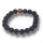 Onyx gef. matt  mit Tigerauge matt Armband Kugel ca. 1,0 / 20cm