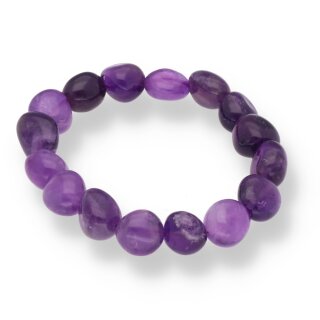 Amethyst Armband Nugget ca. 10mm / 19 cm