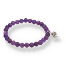 Amethystquarz Armband Kugel mit Baum ca. 0,6 / 18cm