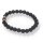 Lava schwarz Tigerauge Armband Kugel ca. 0,8 / 21cm VE5St.