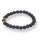 Lava schwarz Tigerauge Armband Kugel ca. 0,8 / 21cm VE5St.