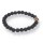 Lava schwarz Tigerauge Armband Kugel ca. 0,8 / 21cm VE5St.