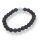 Lava schwarz Aquamarin Armband Kugel ca. 0,8 / 21cm VE5St.