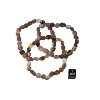 Botswaanachat Armband Nugget ca. 0,5x0,7 / 19 cm VE25St.