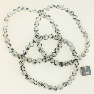 Dalmatinerstein Armband Kugel ca. 0,6/ 19cm VE25St.