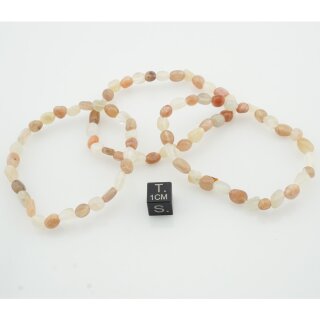 Mondstein bunt Armband Nugget Modell 1 ca. 0,5x0,7 / 19 cm VE25St.