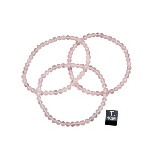 Rosenquarz Armband Kugel ca. 0,4 / 19cm VE25St.