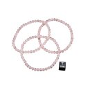 Rosenquarz Armband Kugel ca. 0,4 / 19cm VE25St.