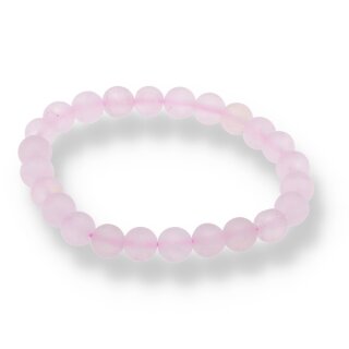 Rosenquarz matt Armband Kugel ca. 0,8 / 19cm VE25St.
