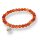 Karneol TBH Armband Kugel mit Ying Yang ca. 0,6 / 19cm