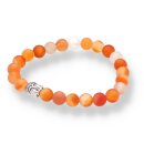 Karneol TBH matt Armband Kugel mit Buddhakopf ca. 0,8 / 19cm