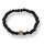 Lava schwarz Armband Kugel mit Buddhakopf ca. 0,4 / 17cm