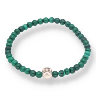 Malachit Armband Kugel mit Buddhakopf ca. 0,4 / 17cm
