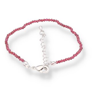 Granat Armband Kugel fac. ca. 0,2 / 18cm + Verlängerungskettchen VE5St.