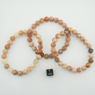 Mondstein bunt Armband Kugel ca. 0,8 / 19cm VE25St.