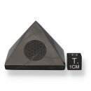 Shungit Pyramide Blume des Lebens ca. 4x4cm
