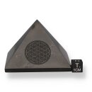Shungit Pyramide Blume des Lebens ca. 6x6cm