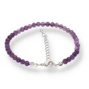 Amethystquarz Fußkettchen Kugel ca. 0,4 / 20,0cm +...