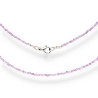 Amethyst Kette Kugel fac. ca. 0,8 / 45cm