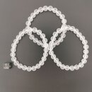 Bergkristall matt Armband Kugel ca. 0,8 / 19cm VE25St.