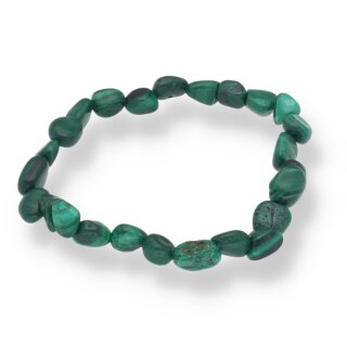 Malachit Armband Nugget ca. 0,5x0,7 / 19cm