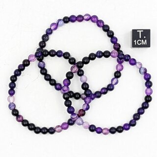 Achat lila gef. Armband Kugel ca. 0,4 / 14cm VE5St.
