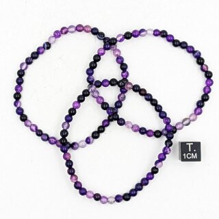 Achat lila gef. Armband Kugel ca. 0,4 / 19cm