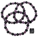 Lava schwarz-Amethyst-Mix Armband Kugel ca. 0,6 / 19cm